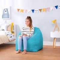 Latitude Run Veeva Teen Classic Bean Bag Chair blue 62.0 H x 73.0 W x 73.0 D cm