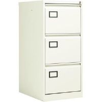 Inbox Zero 3 Drawer Filing Cabinet White 101.6cm H X 46cm W X 62.2cm D