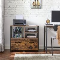 Union Rustic Trasdamad 1 Drawer Filing Cabinet Rustic Brown 75cm H X 82cm W X 40cm D