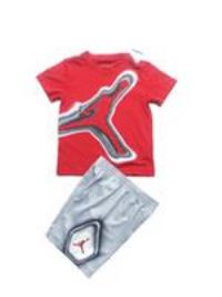 Nike Air Jordan boy T Shirt Shorts 2pc Set size 4 5 Years NWT