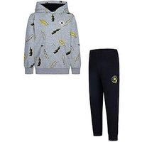 Converse Younger Boys Flash Forward Printed Hoodie And Joggers Set - Black