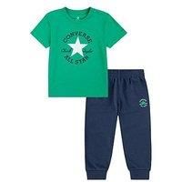 Converse Younger Boys Dissected Chuck Patch T-Shirt And Joggers Set - Navy