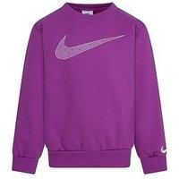 Nike Kids Girls Shine Crew - Purple
