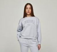 Jordan Girls Metallic Jumpman Crewneck - Grey - Size L/G