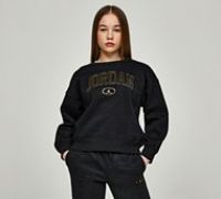 Jordan Girls Metallic Jumpman Crewneck - Black - Size XL/G