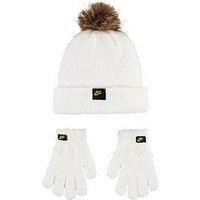 Nike Kids Plush Gifting Peak Gloves and Beanie Set - - Size ONE SIZE