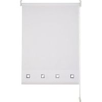 Symple Stuff Square Eyelet Daylight Outdoor Semi-Sheer Roller Blind White 165 cm L x 210 cm W