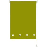 Symple Stuff Square Eyelet Daylight Outdoor Semi-Sheer Roller Blind Lime 165 cm L x 210 cm W
