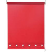 Symple Stuff Square Eyelet Daylight Outdoor Semi-Sheer Roller Blind Red 165 cm L x 240 cm W
