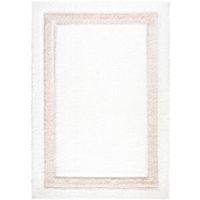 Fairmont Park Yorkana Shaggy White Rug White Rectangle 80 x 150cm