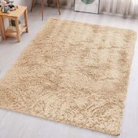 17 Stories Irin Indoor/Outdoor Beige Fluffy Area Rug Beige Rectangle 160 x 230cm