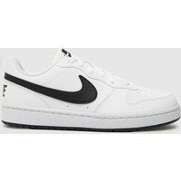 Nike white & black court borough low recraft Youth trainers