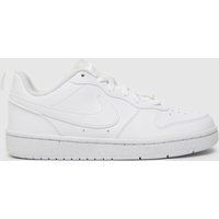 NIKE Boys Court Borough Low Recraft Sneaker, White, 4 UK