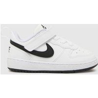 Nike white & black court borough low recraft Toddler Trainers