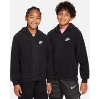 Nike Sportswear Club Fleece Older Kids' Full-Zip Winterized Hoodie - Black - Polyester