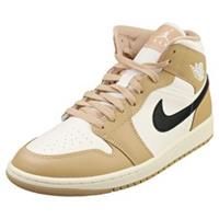 Nike Air Jordan 1 Mid Womens Fashion Trainers in Sail Black Desert