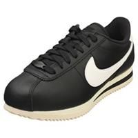 NIKE Women/'s Cortez 23 Premium Leather Sneaker, Black Sail Alabaster, 7.5 UK