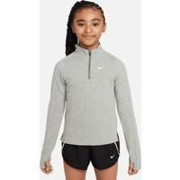 Nike Girl/'s Long Sleeve Top G Nk Df Ls Hz, Dk Grey Heather/White, FD2853-063, M