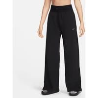 Nike Sportswear Phoenix Plush Women's High-Waisted Wide-Leg Cosy Fleece Trousers - Black - Split Hems