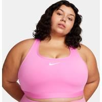 Nike Swoosh Medium Support Women's Padded Sports Bra, Pink, Size 2X