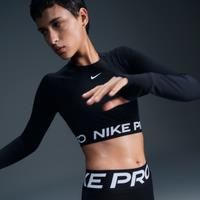 Nike Pro Women's Dri-FIT Cropped Long-Sleeve Top - Black - Polyester/Elastane