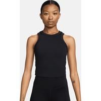 Nike Womens One Fitted Dri-FIT Crop Tank Top - Black - Size L