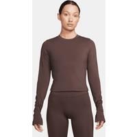 Nike One Fitted Women's Dri-FIT Long-Sleeve Top - Brown - Polyester/Elastane