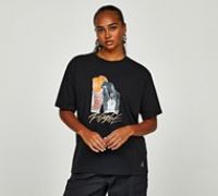 Jordan Womens Short Sleeve Collage Graphic T-Shirt - Black - Size XS