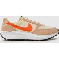 Nike waffle debut trainers in beige multi