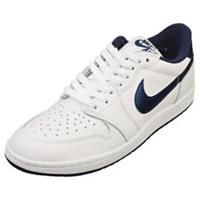 Nike Air Jordan 1 Low Mens Casual Trainers in White Navy - 7 UK