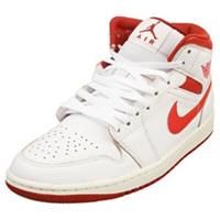 Nike Air Jordan 1 Mid Se Mens Fashion Trainers in White Red