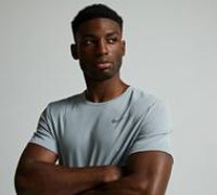 Nike Men/'s M Nk Df Uv Miler Ss Short Sleeve top, Grey Fog/Particle Grey/Reflective Silv, M