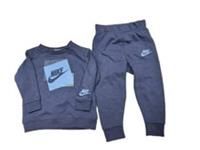 NIKE 2 Piece Set Blue graphihc cotton waffle top jogger unisex boy girls size 12 Months