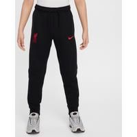 Liverpool F.C. Tech Fleece Older Kids' (Boys') Nike Football Pants - Black - Cotton/Polyester