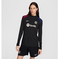 Nike Women/'s Fc Barcelona Damen Dri-fit Adv Strike El Drilt K Drill top, Black/Noble Red/Lt Orewood BRN, M