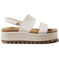 Reef Womens Water Vista Higher Platform Adjustable Sandals Cream UK 5 Brand New