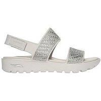 Skechers Arch Fit Footsteps Enchant Molded Double Band Slingback Sandal - Natural