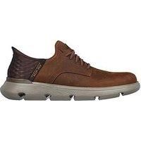 Skechers Men/'s Garza Shoes, Dark-Brown, 10 UK