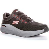 Skechers Arch Fit 2.0 Vegan Mens Black Red Casual Trainers