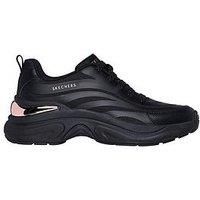 Skechers Women/'s Hazel Step N Flow, Black Hot Melt/Mesh, 3 UK