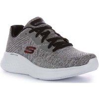 Skechers Men/'s Skech-LITE PRO FAREGROVE Trainers, Gray Circular Knit/Synthetic/Red Trim, 10 UK