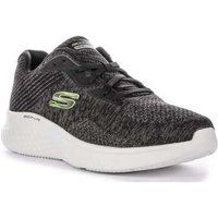 Skechers Men/'s Skech-LITE PRO FAREGROVE Trainers, Black Circular Knit/Synthetic/Lime Trim, 7 UK