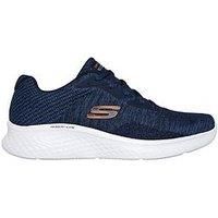 Skechers Men/'s Skech-LITE PRO FAREGROVE Trainers, Navy Circular Knit/Synthetic/Orange Trim, 9 UK