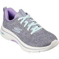 Skechers Women/'s GO Walk Arch FIT 2.0 Vivid Sunset Sneaker, Gray, 4 UK