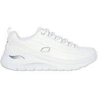 Skechers Arch Fit 2.0 Star Bound Womens Fashion Trainers in White Silver - 4 UK