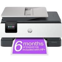 HP OfficeJet Pro 8134e All-in-One Wireless Inkjet Printer with Fax, White,Silver/Grey