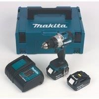 Makita DHP459STJ 18V 2 x 5.0Ah Li-Ion LXT Brushless Cordless Combi Drill (415TM)