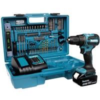 Makita DHP490SFX2 18V Brushless Combi Drill and 101 Piece Accessory Set 1 x 3.0Ah in Blue
