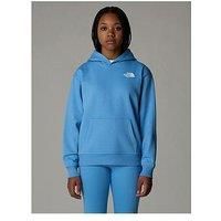 The North Face Junior Girls Vertical Graphic Oversized Hoodie - Blue