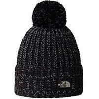 THE NORTH FACE Men/'s Cozy Chunky Cabin Beanie Hat, TNF Black/White Dune, One Size